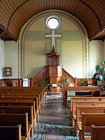 L'intérieur du temple de La Côte-aux-Fées