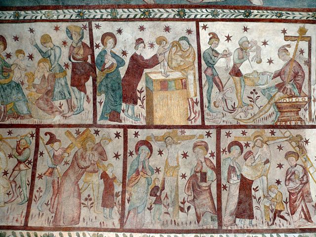 Fresque au temple d'Engollon