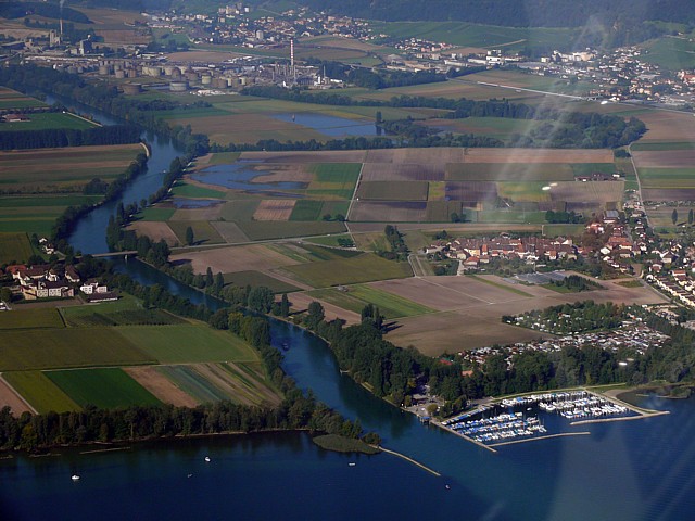 La Thielle, vue d'avion