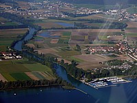 Le canal de la Thielle vu d'avion