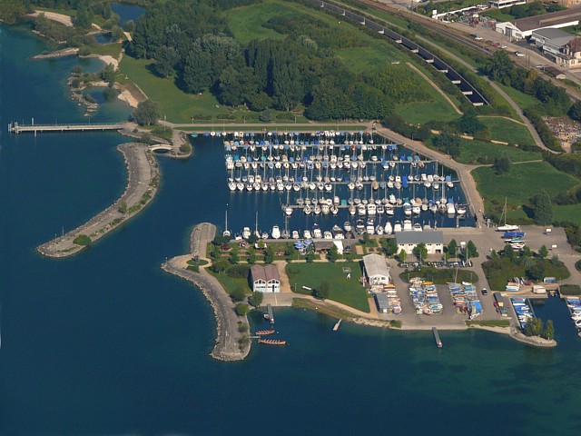 Le port de Saint-Blaise vu d'avion