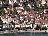 Quai Philippe-Godet, vue d'avion