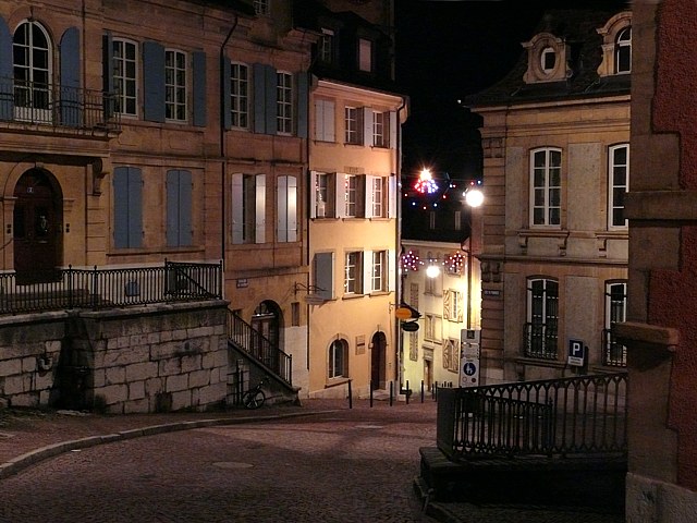 La rue du chteau  Neuchtel