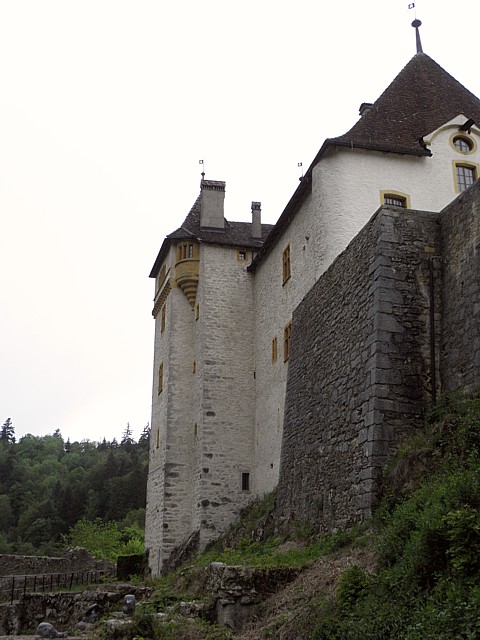 La faade sud du chteau de Valangin