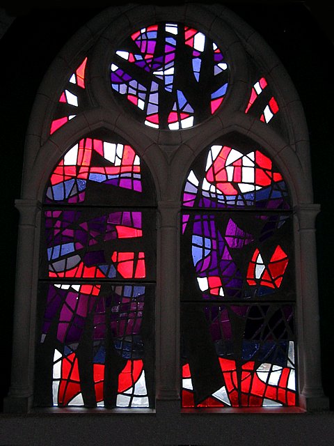 Un vitrail de l'glise Sacr-Coeur