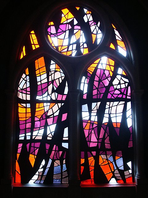 Un vitrail de l'glise Sacr-Coeur
