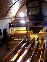 L'intérieur du temple de la Brévine