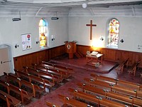 Intérieur du temple de la Chaux-du-Milieu