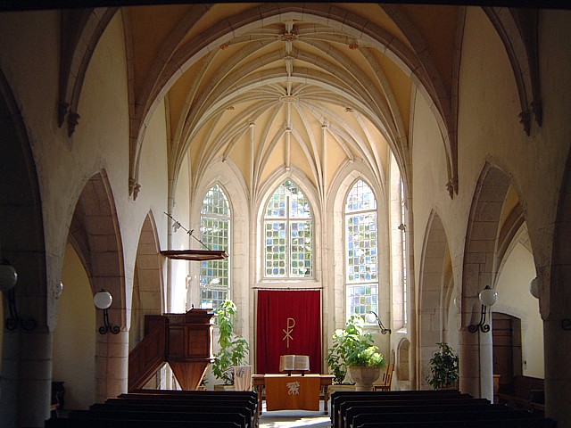Intrieur du temple de la Sagne