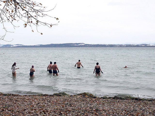Bain dans l'eau glace