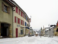 Vieilles maisons et jardins à Boudry