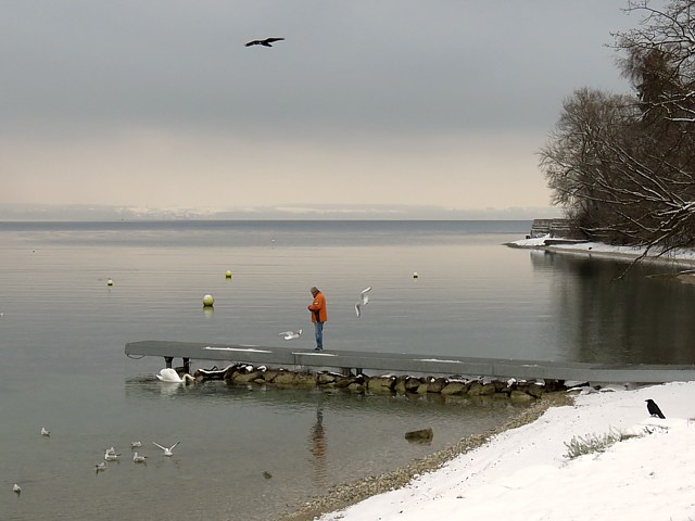 La plage de Boudry en hiver