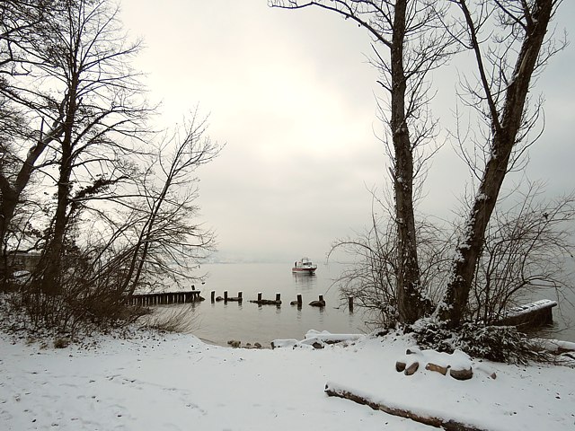 La plage de Boudry en hiver