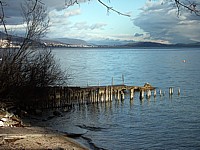 Plage de Boudry en hiver