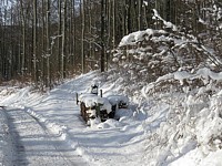 Chemin enneigé