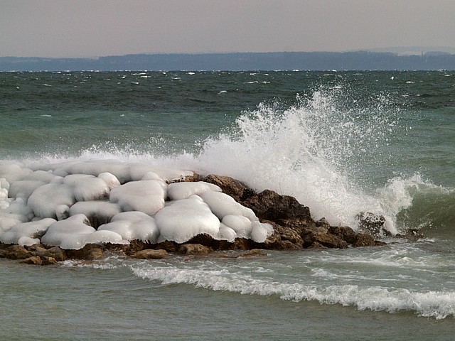 Jete recouverte de glace