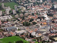 L'est de La Chaux-de-Fonds vu d'avion