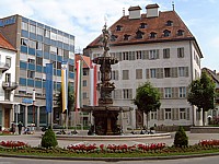 La fontaine monumentale de La Chaux-de-Fonds