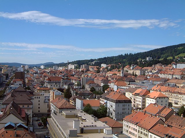 Vue sur l'ouest de la Chaux-de-Fonds