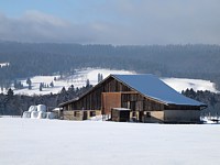 Etable avec grange, vallée des Ponts