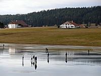 Lac des Taillères gelé