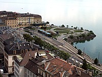 Vue sur l'esplanade du Mont-Blanc de Neuchtel