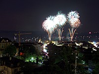 Feux d'artifices à Neuchâtel