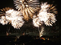 Les feux vus du haut de la ville