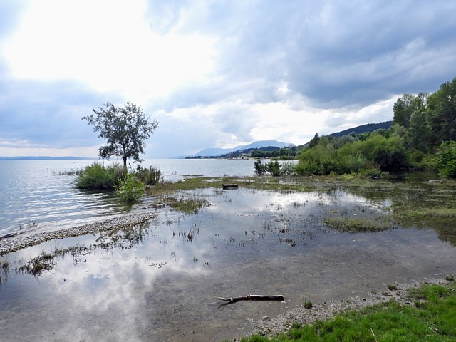 Plage sous l'eau à Saint-Blaise