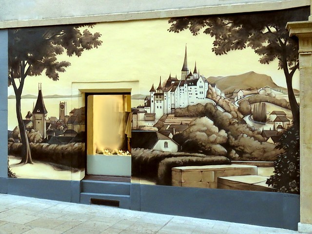 Fresque de la vieille ville de Neuchtel