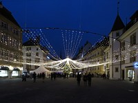 Rideau de lumière place des Halles