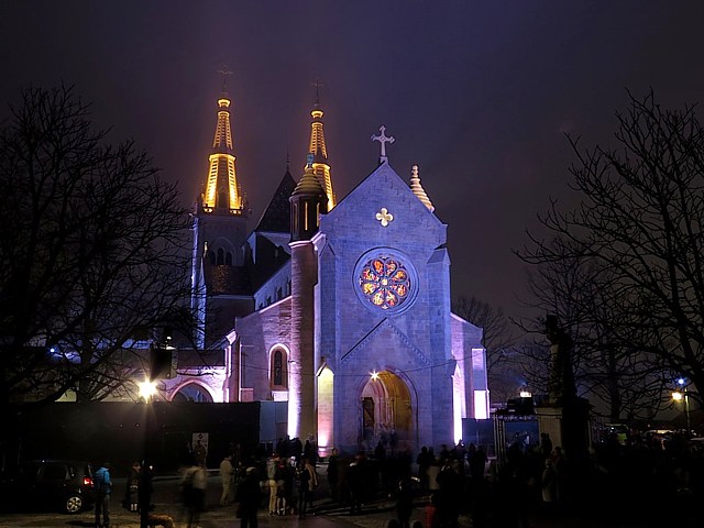 Jeu de lumires sur la collgiale