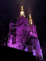 Collégiale de Neuchâtel illuminée