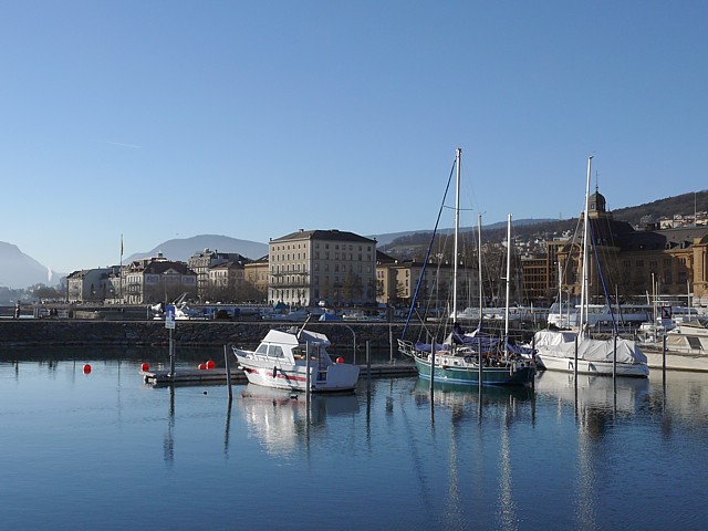 Le port des Jeunes Rives  Neuchtel