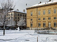 Quai Osterwald sous la neige