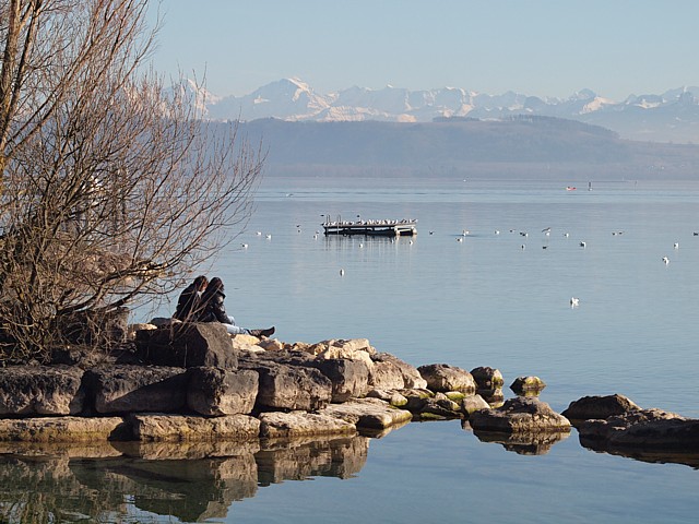 Le bord du lac  Saint-Blaise