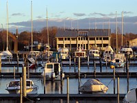 Le port de St-Blaise inondé