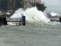 tempête au port de Neuchâtel