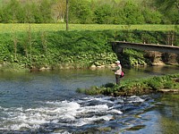 Pêcheur au bord de l'Areuse